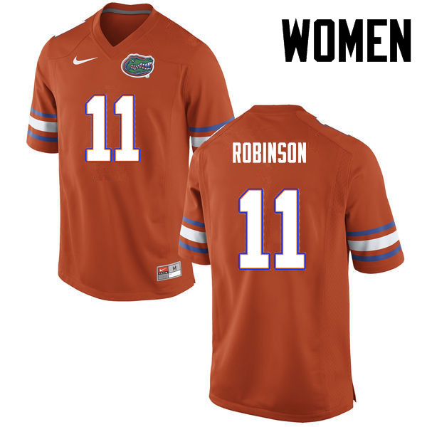 Women Florida Gators #11 Demarcus Robinson College Football Jerseys-Orange